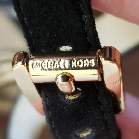 Michael Michael Kors Cameron Black & Gold Women's Heels Size 9 - Picture 9 of 10